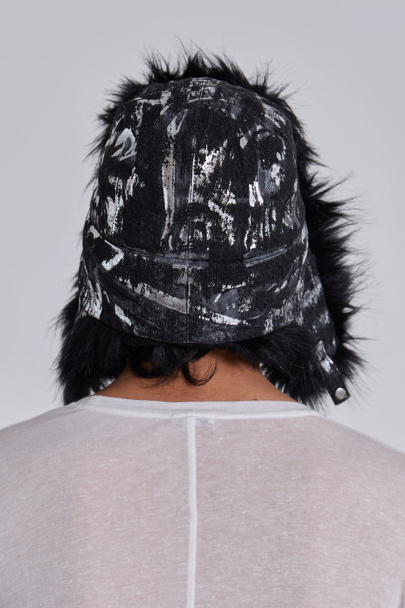 Gunmetal Denim Trapper Hat