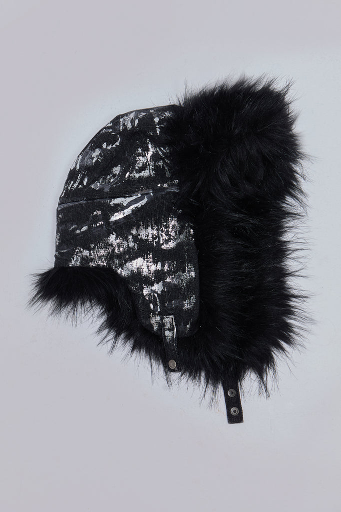 Gunmetal Denim Trapper Hat