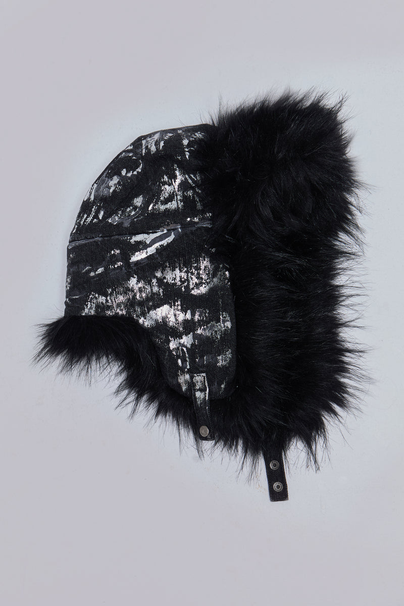 Gunmetal Denim Trapper Hat