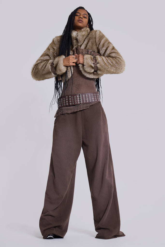 Brown Baggy Monster Joggers
