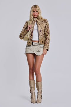 Axel Faux Leather Mini Skirt - UK 4 / Cream