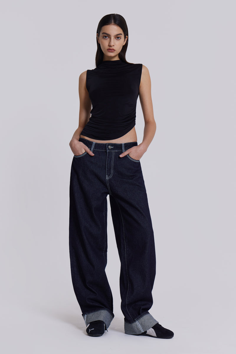 Sonic Embroidered Baggy Jeans