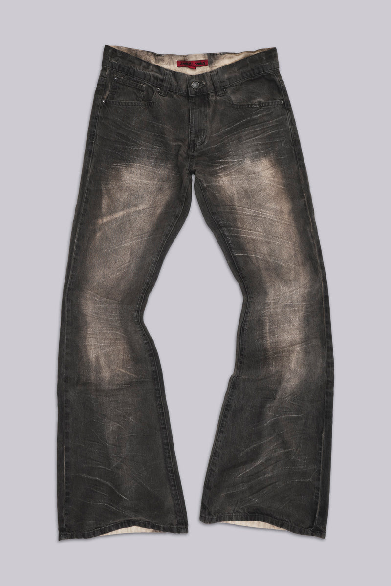 Brown Creased Drift Bootcut Jeans