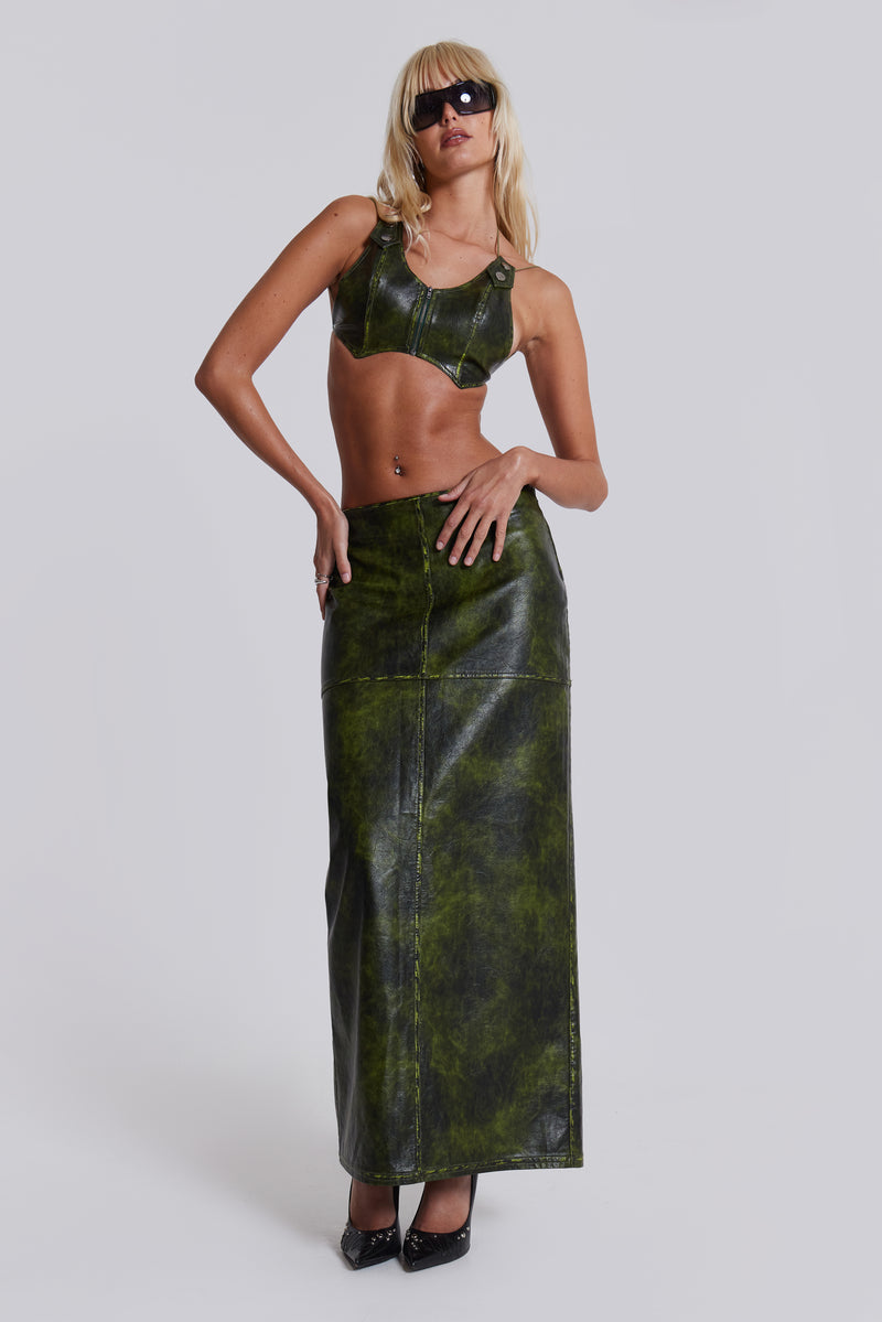 Venom Faux Leather Maxi Skirt