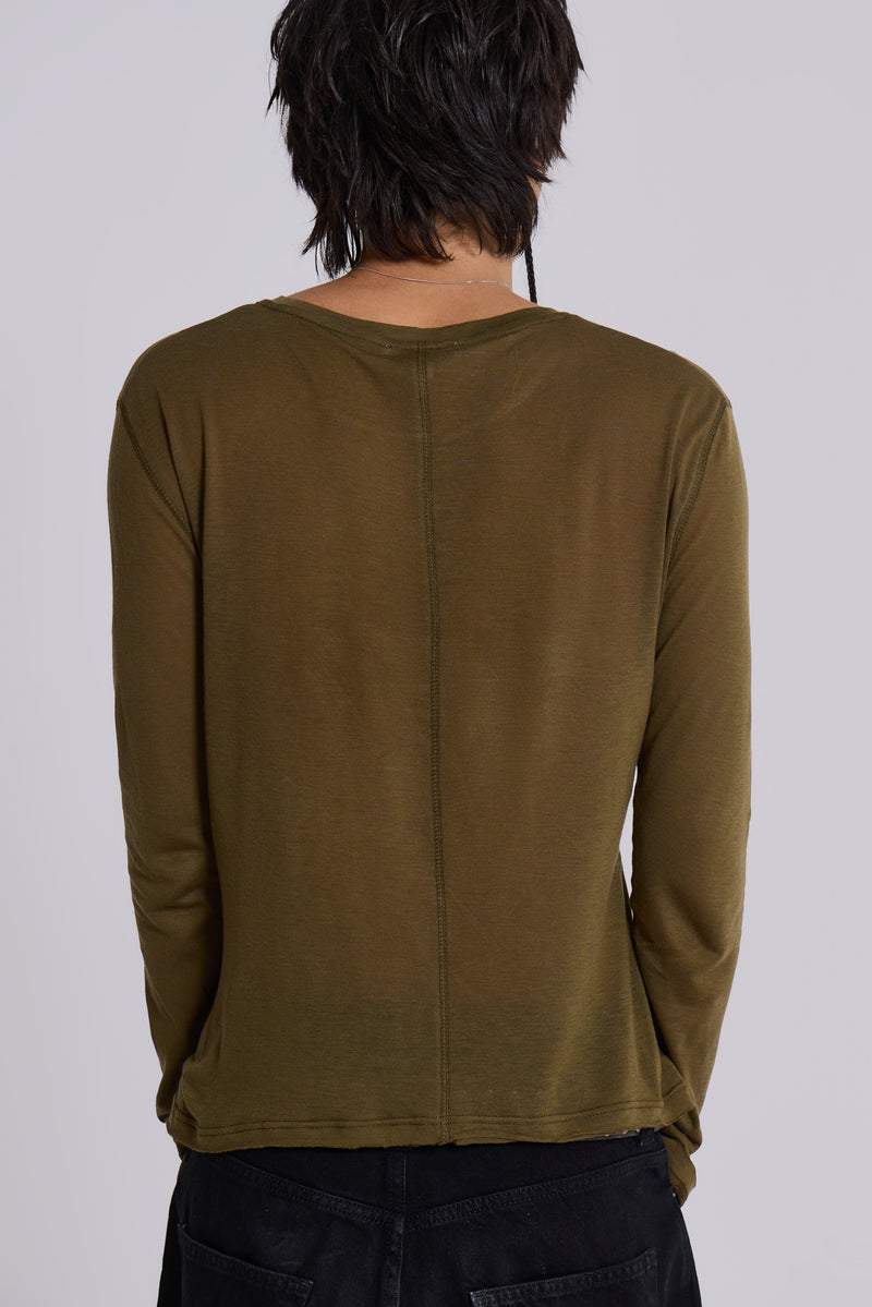 Khaki Mist Long Sleeve Top