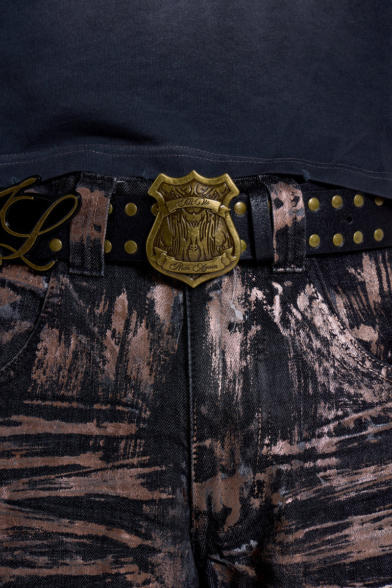 Shield Double Buckle Belt