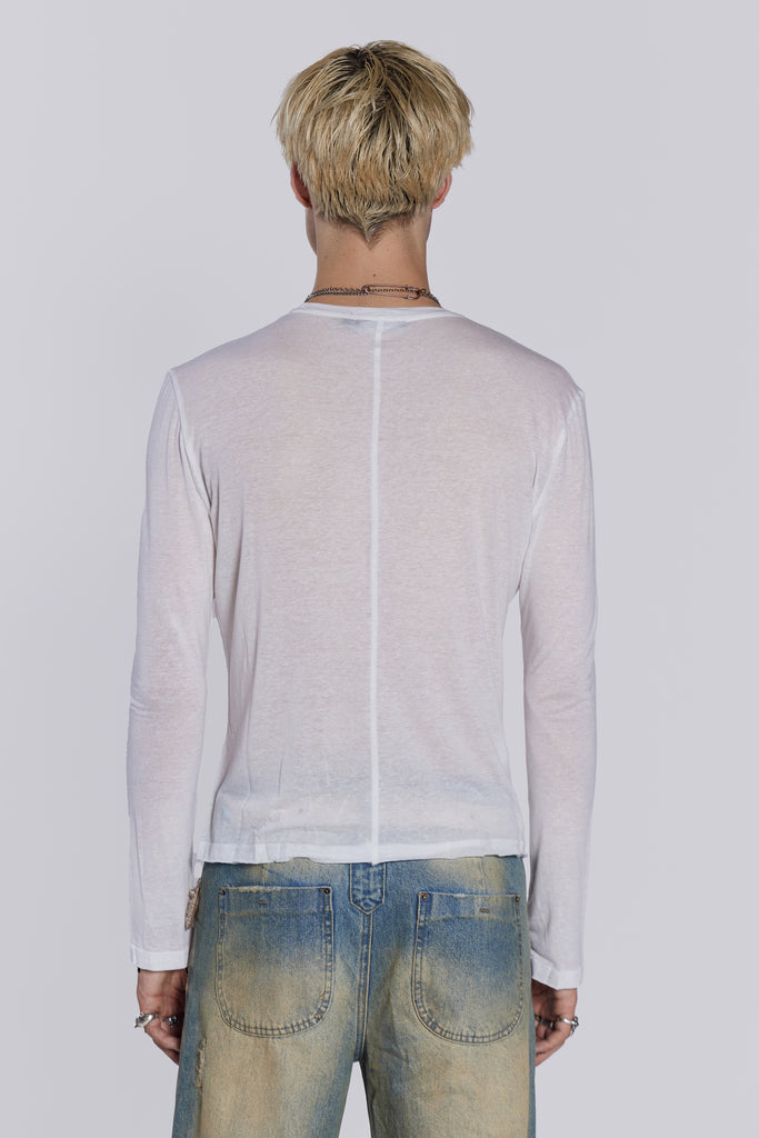 White Mist Long Sleeve Top