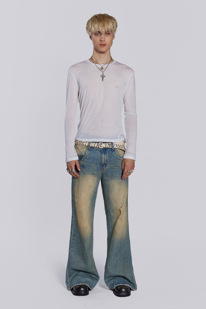 White Mist Long Sleeve Top