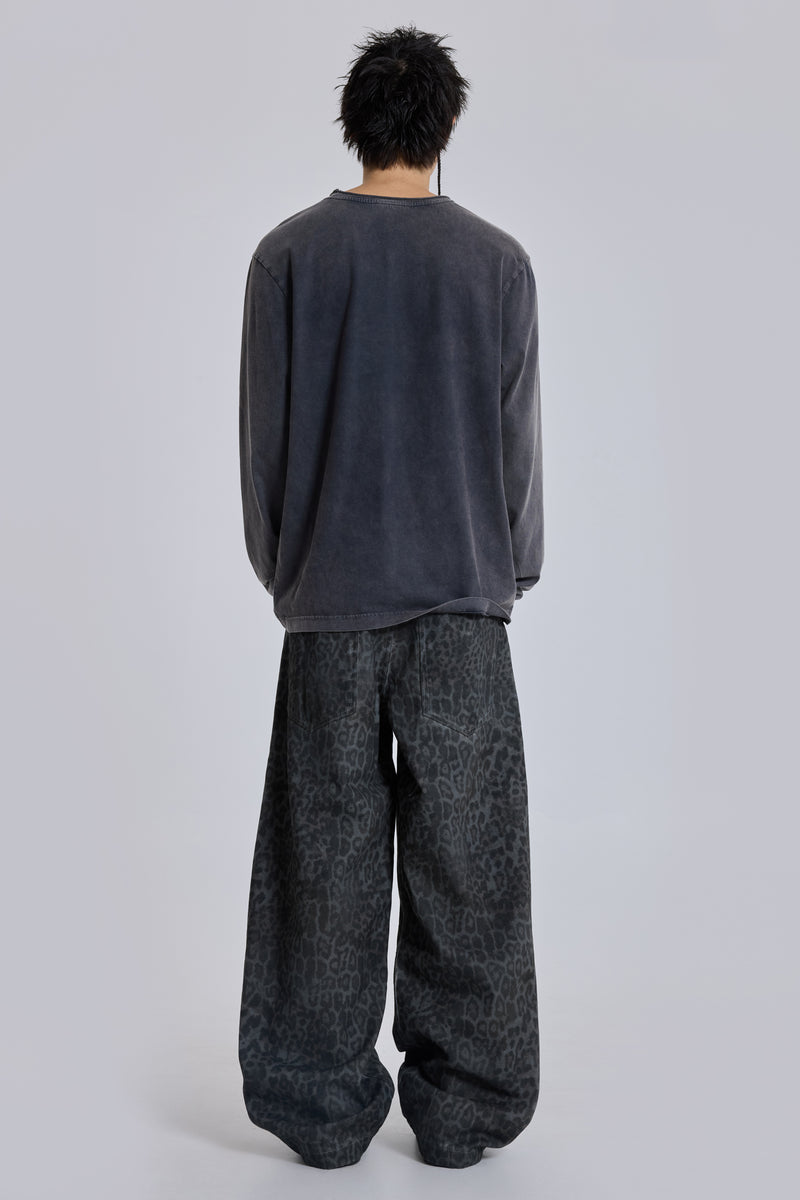 Charcoal Leopard Fade Colossus Jeans