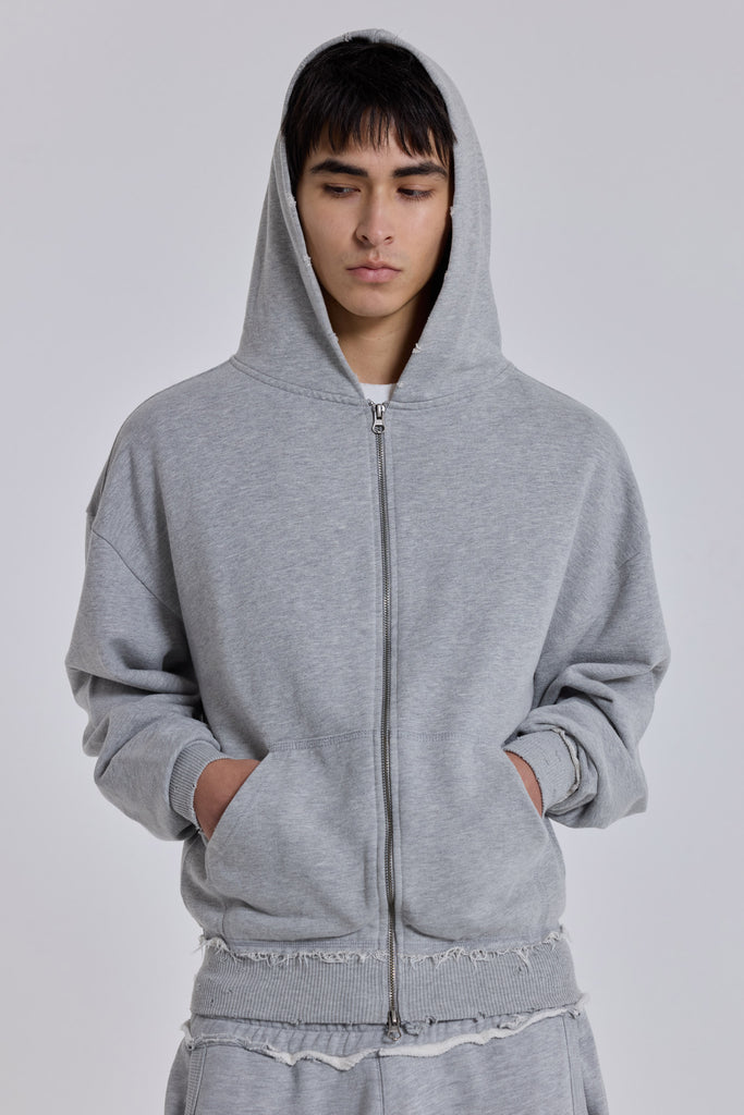 Grey Marl Oversized Monster Hoodie