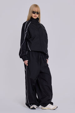 Black Vapor Tracksuit Bottoms - XXS / Black