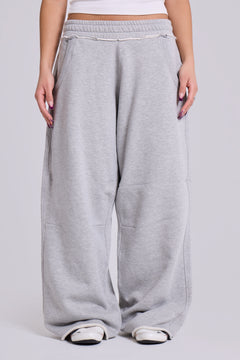 Petite Grey Marl Baggy Monster Joggers – view 1