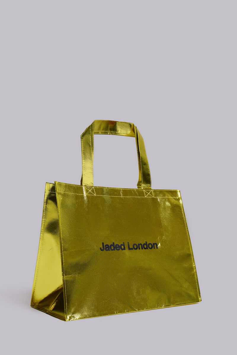 NY Gold Metallic Shopper Bag