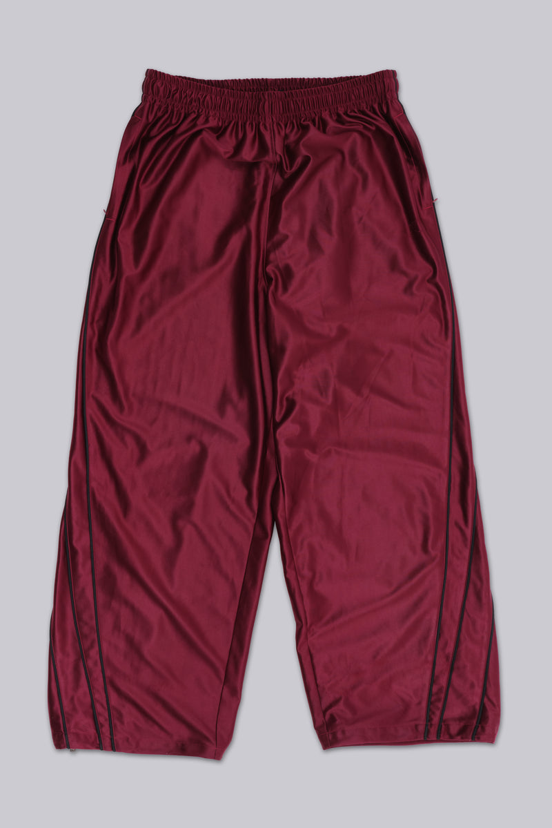 Burgundy Metallic Vapor Joggers