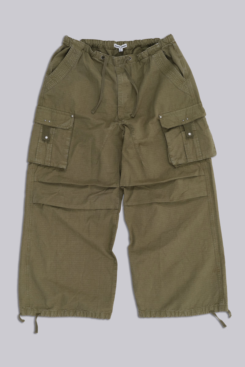Olive XL Parachute Cargo Pants