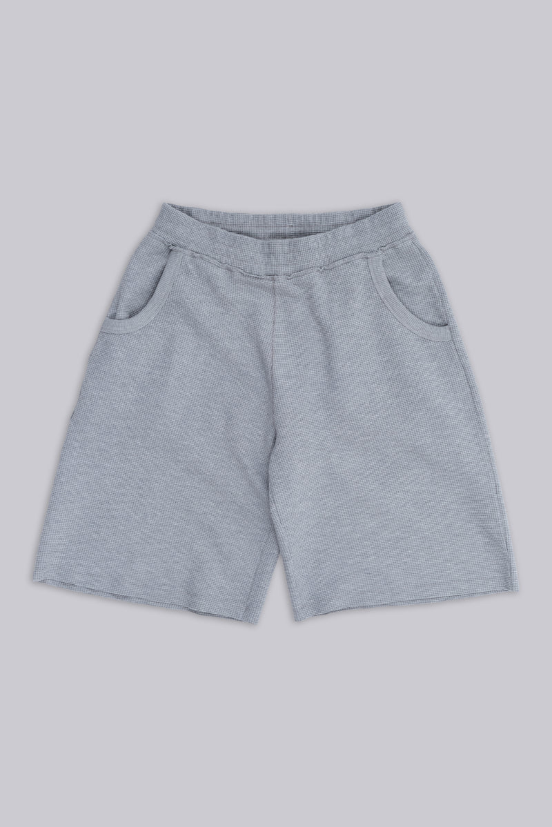 Grey Marl Waffle Monster Jogger Shorts