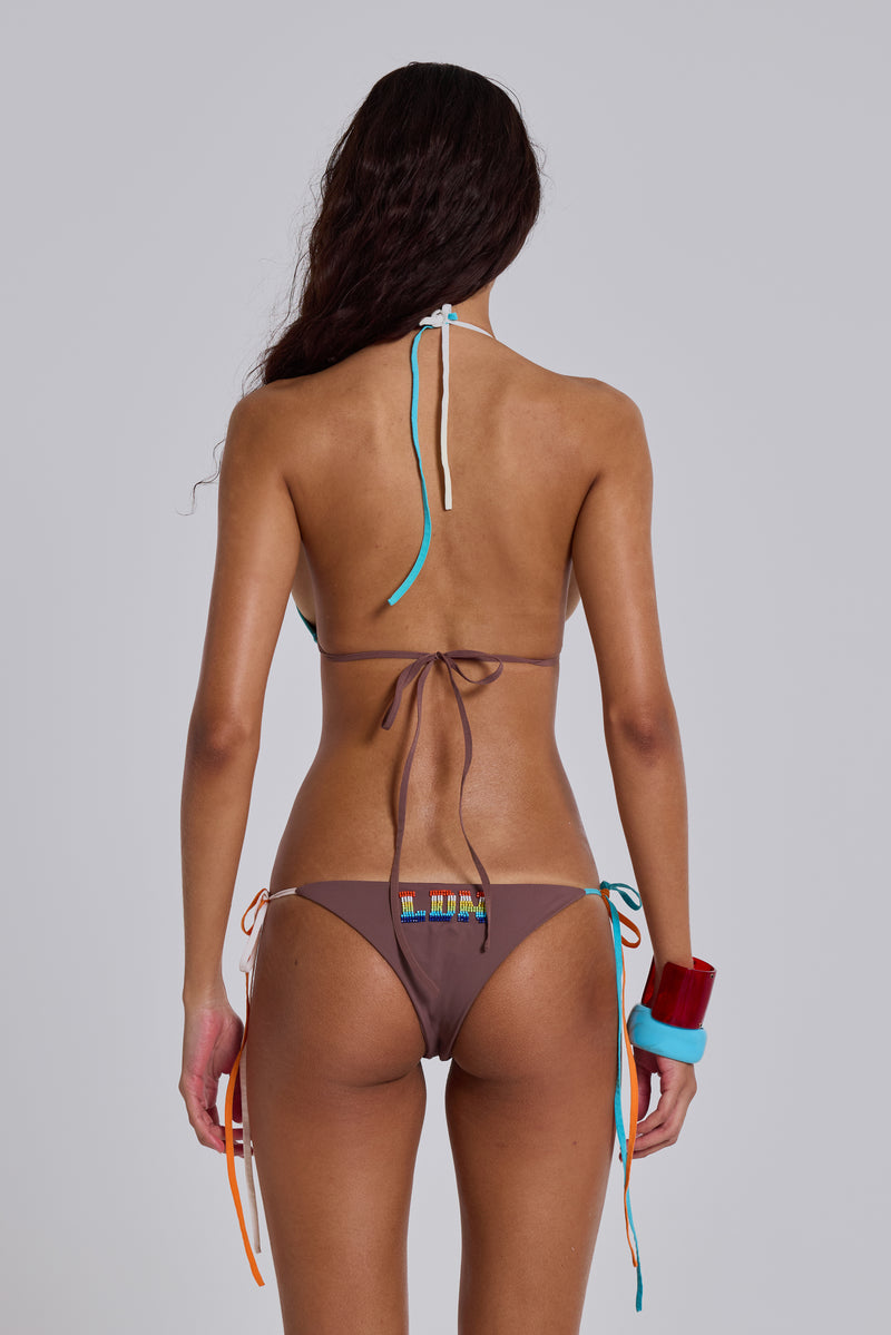Zafira LDN Beaded Triangle Bikini Top