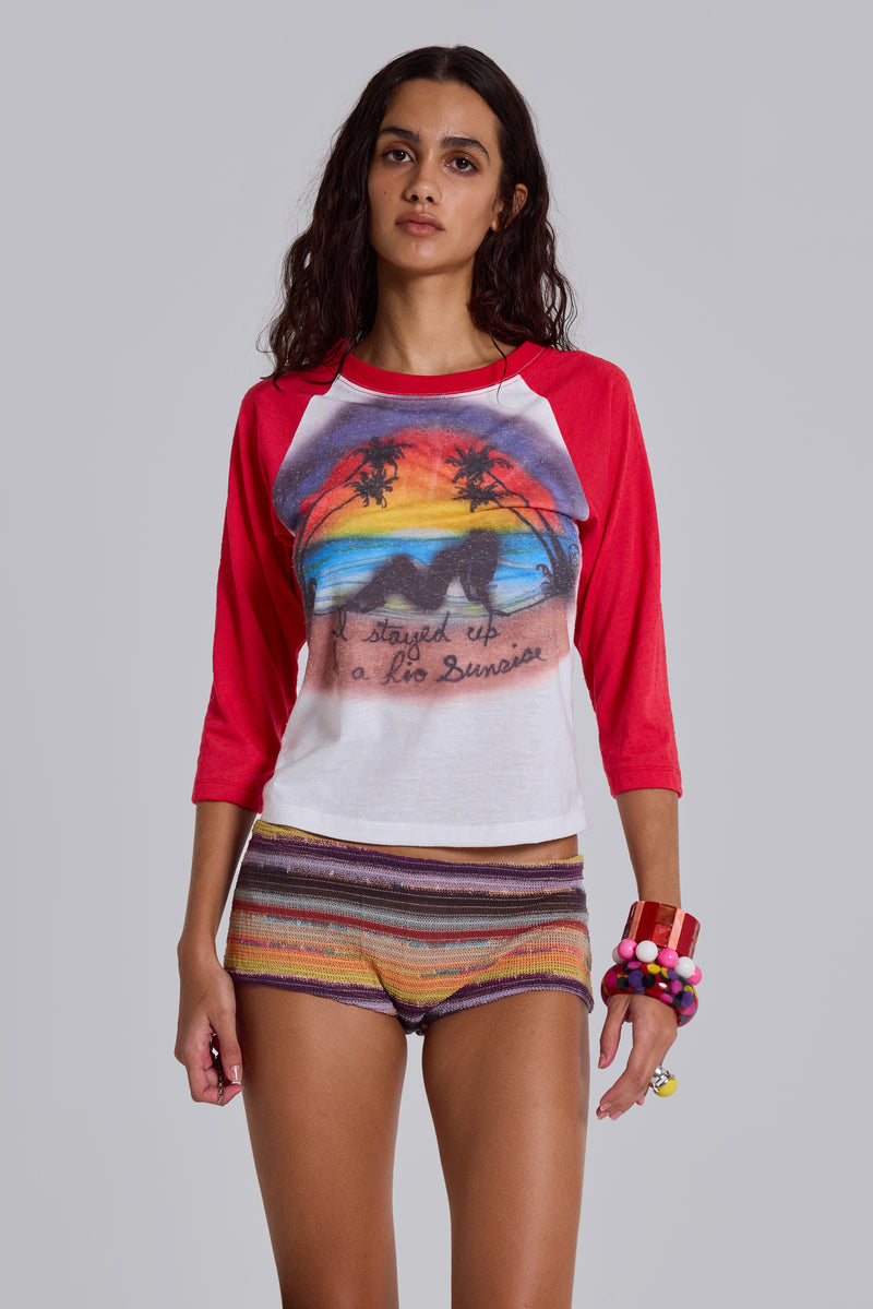 Sunset Airbrush Raglan Top