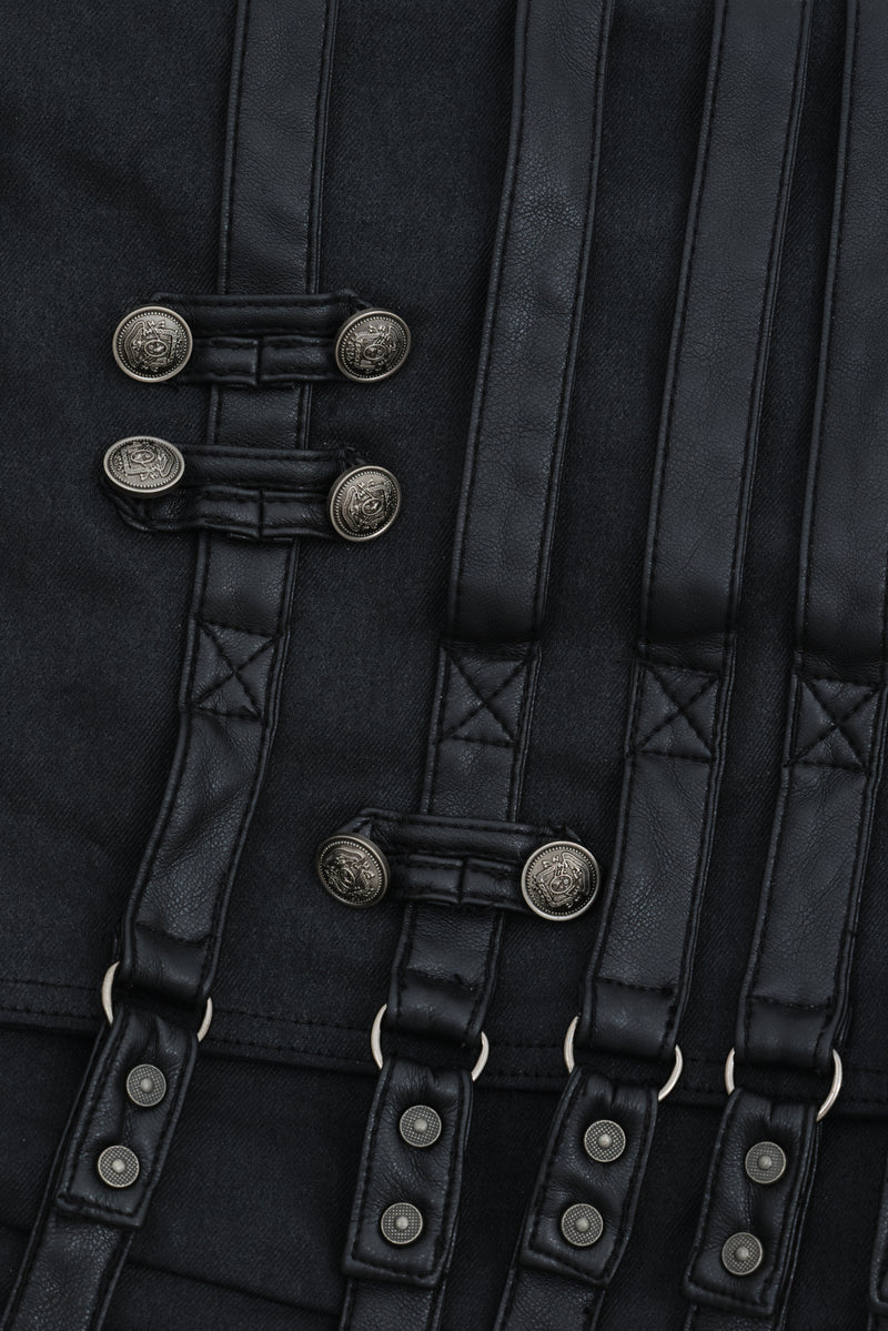 Drummer Coated Denim Satchel Bag