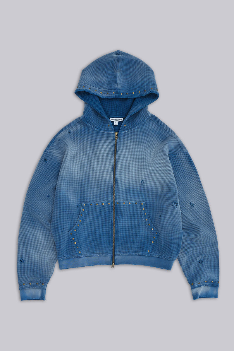 Sunfade Waffle Studded Hoodie