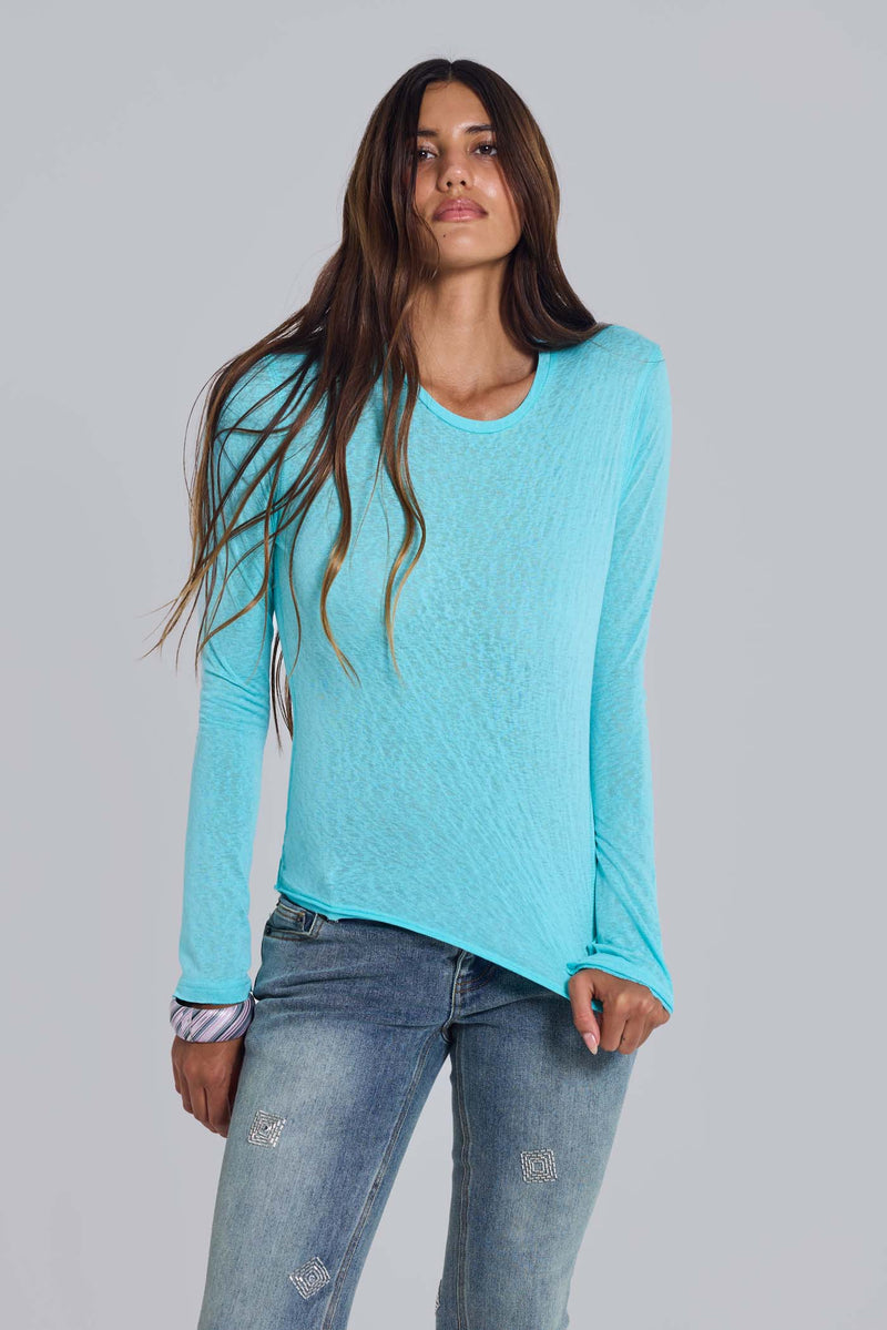 Turquoise Mist Long Sleeve Top