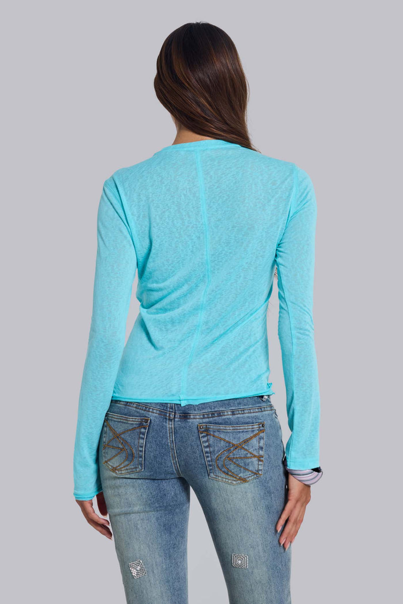 Turquoise Mist Long Sleeve Top