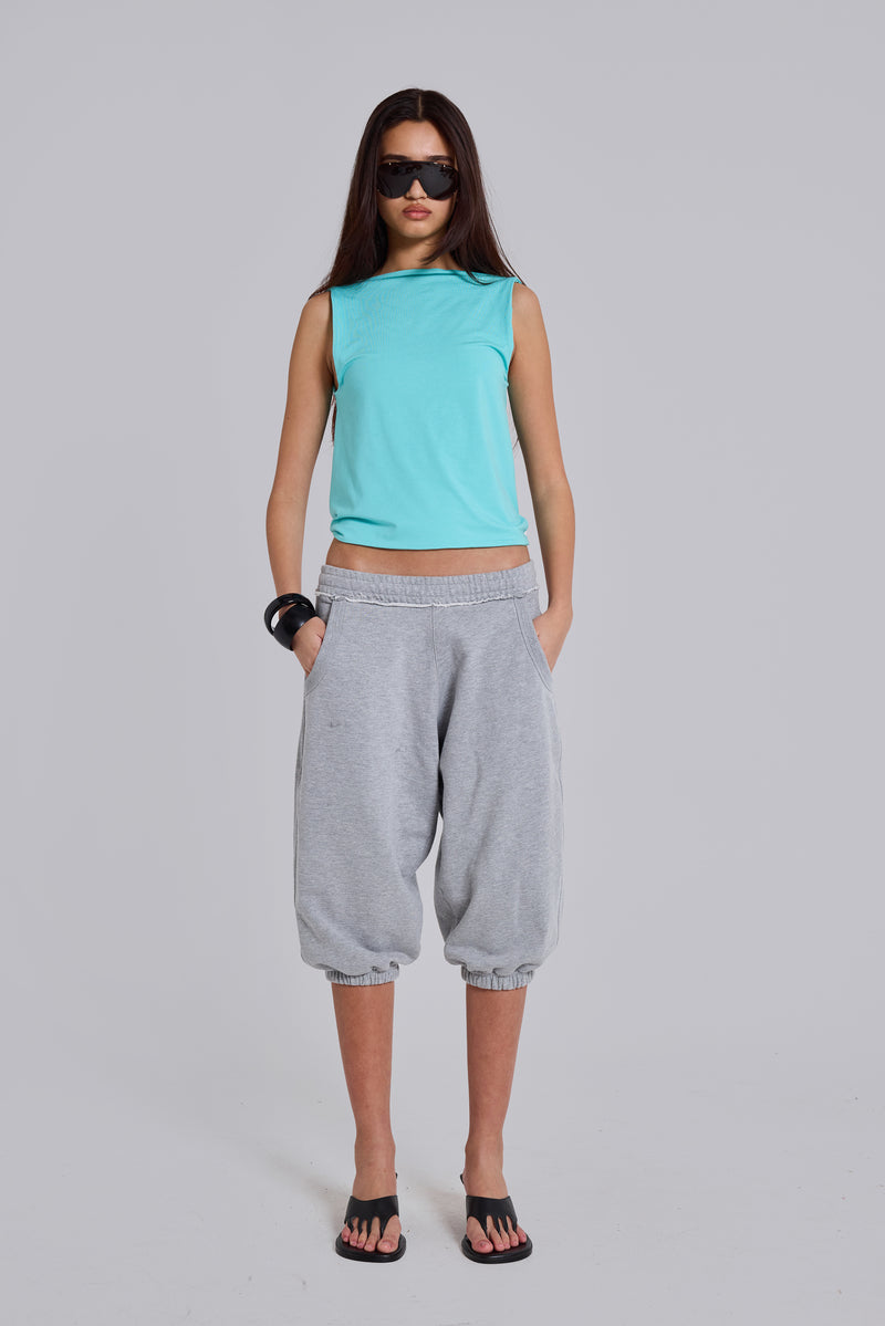 Grey Marl Cropped Monster Joggers