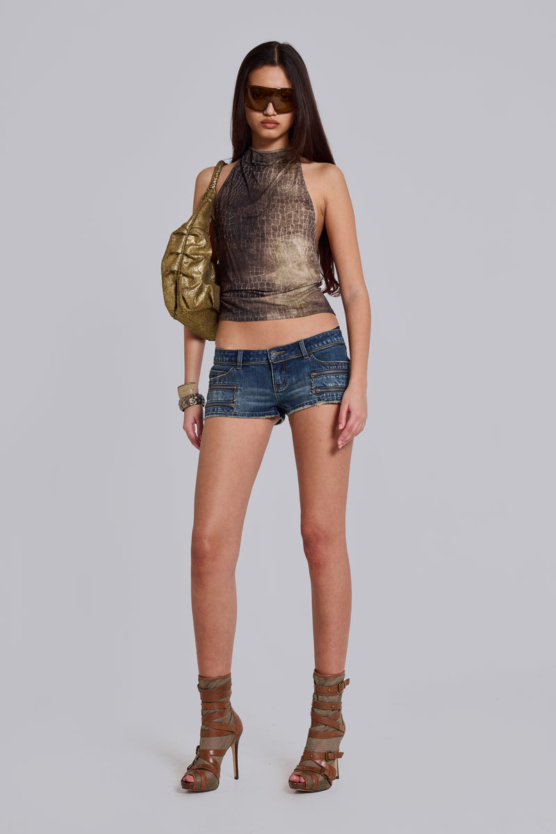 Ardor Mini Denim Shorts in Blue Wash