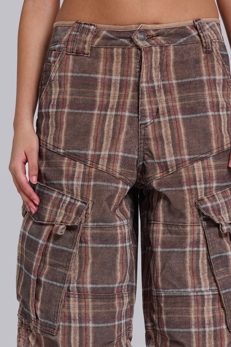 Brown Check Cadet Shorts