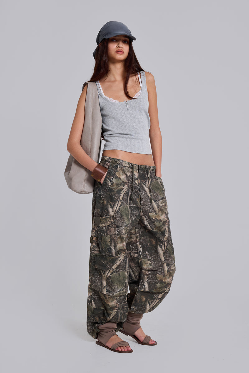 Woodland Camo Parachute Pants