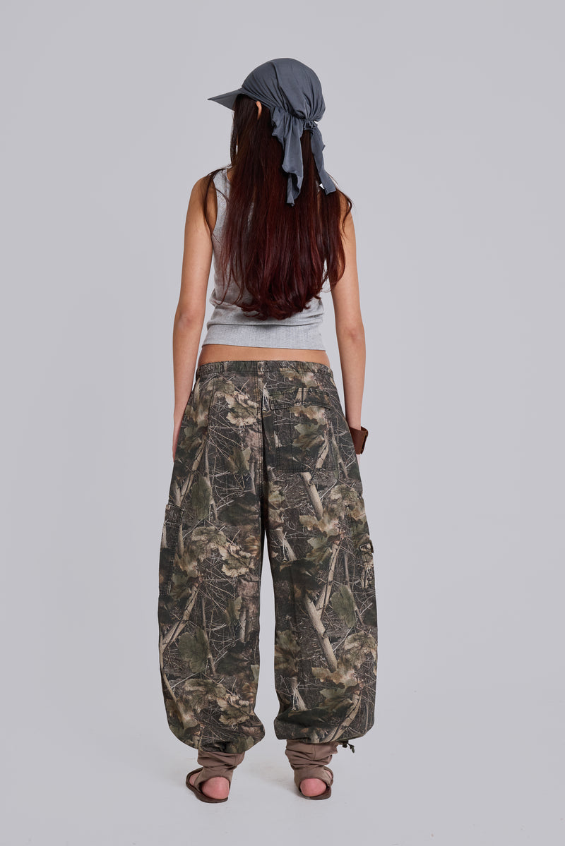 Woodland Camo Parachute Pants
