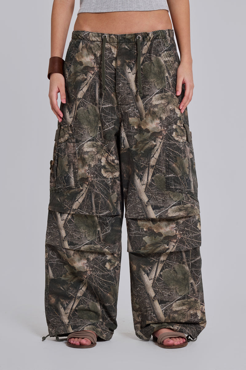 Woodland Camo Parachute Pants