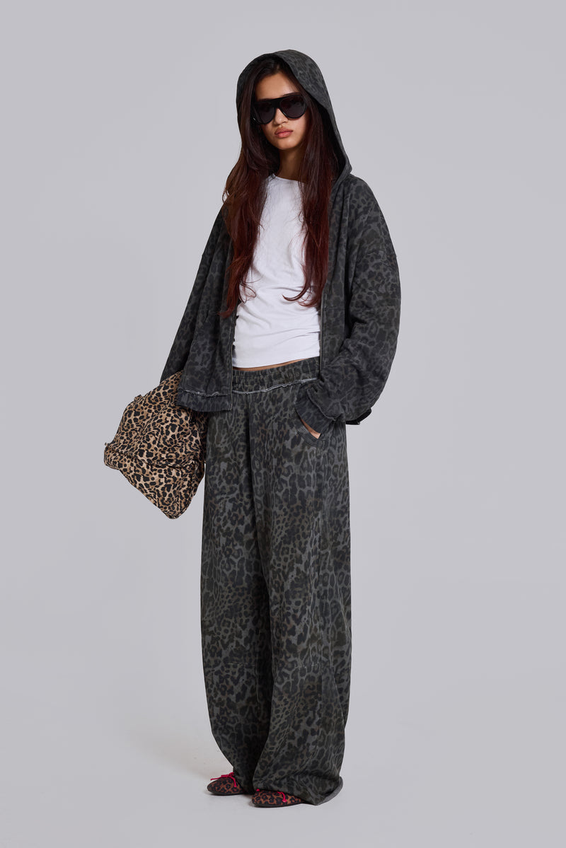 Charcoal Leopard Monster Joggers