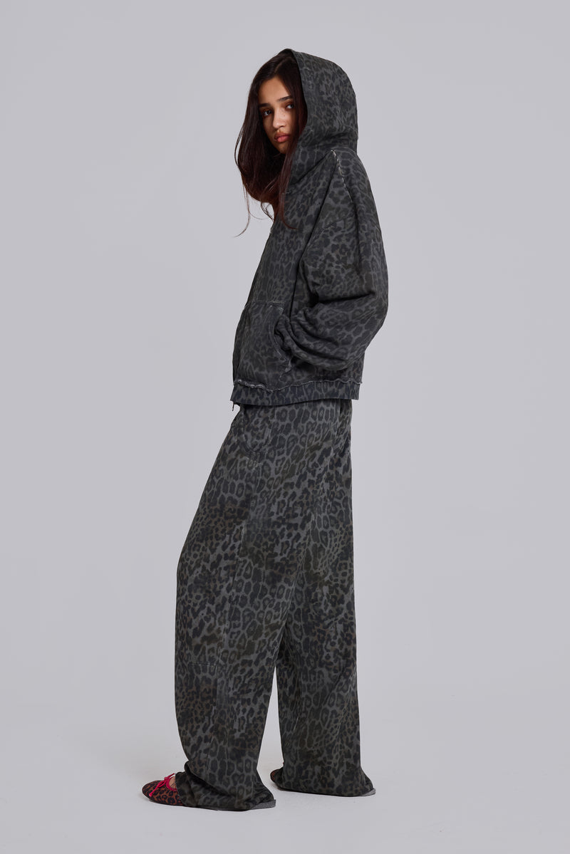 Charcoal Leopard Monster Joggers