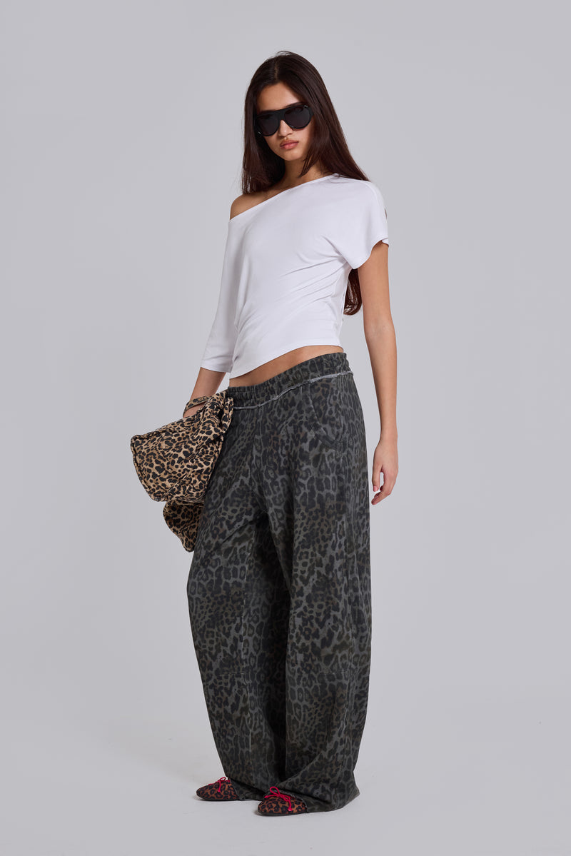 Charcoal Leopard Monster Joggers