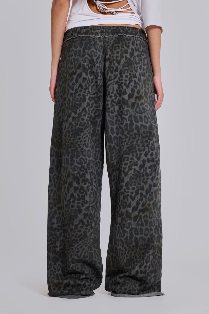 Charcoal Leopard Monster Joggers