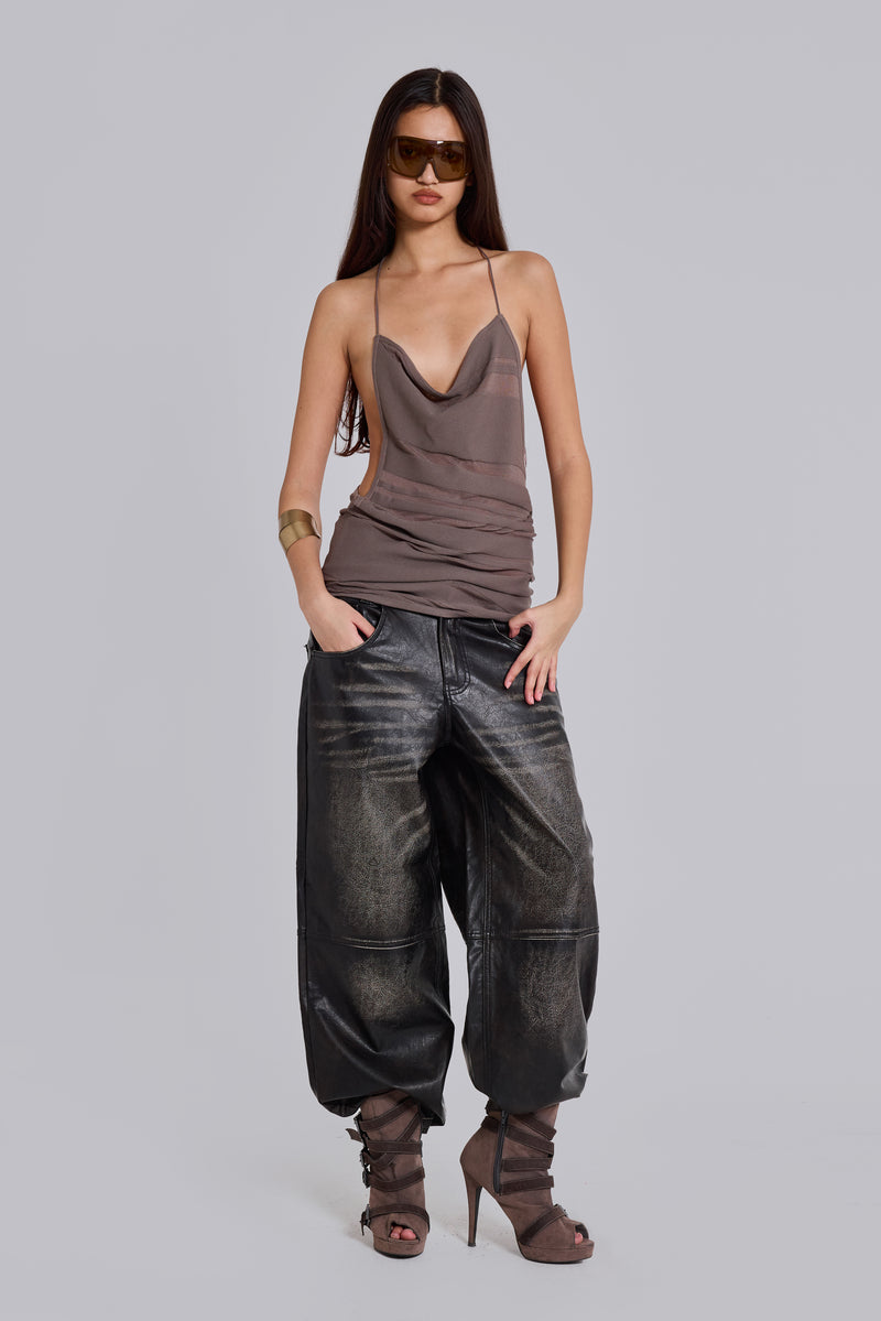 Ash Faux Leather Colossus Trousers