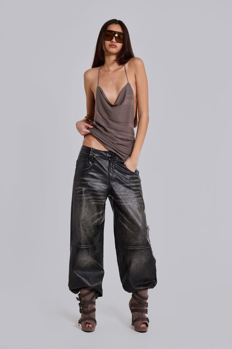 Ash Faux Leather Colossus Trousers