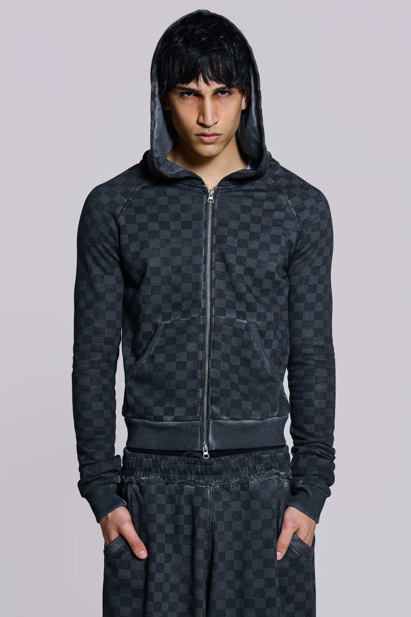 Checkerboard Mini Monster Hoodie