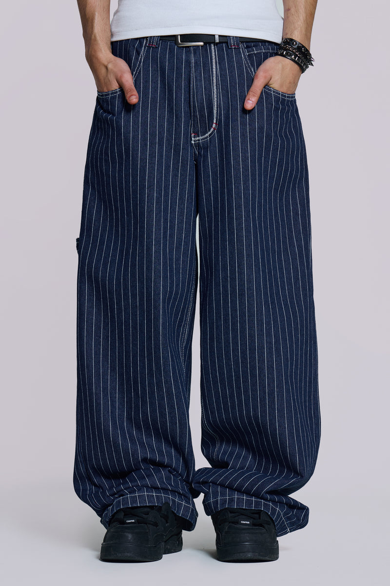 Navy Ollie Pinstripe XL Colossus Jeans