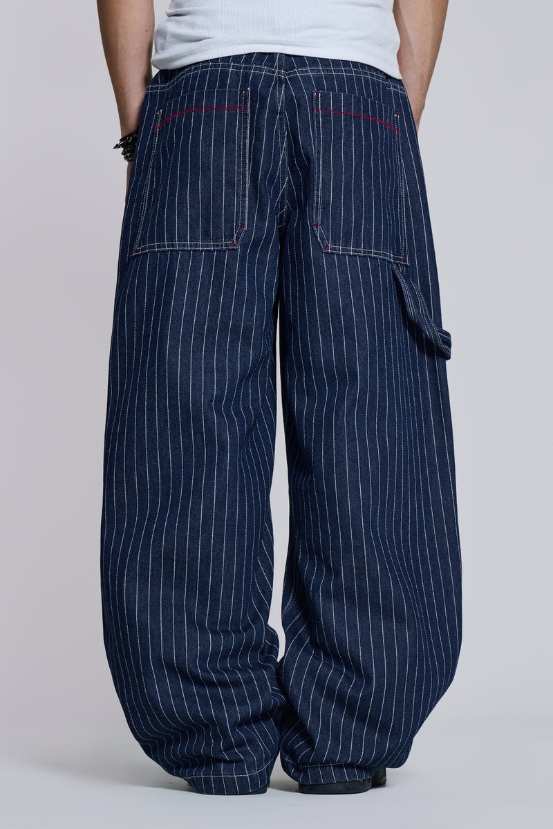Navy Ollie Pinstripe XL Colossus Jeans