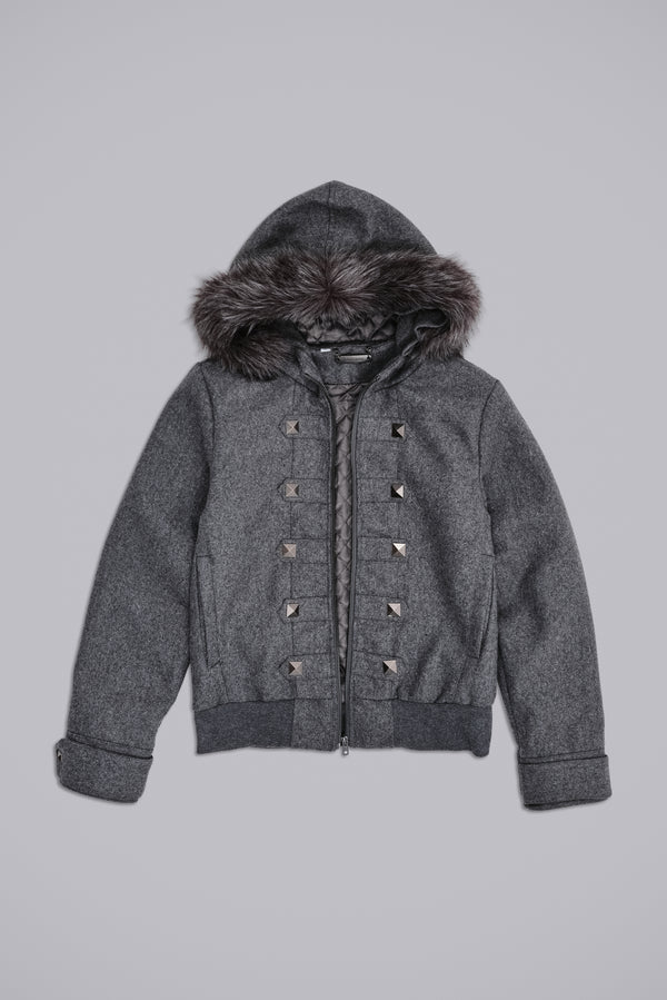 Marl Military Hooded Jacket