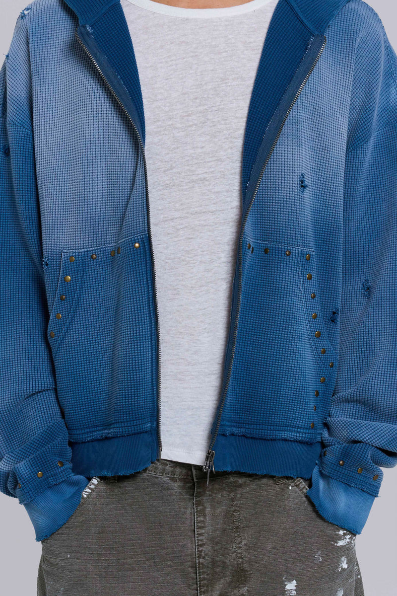 Sunfade Waffle Studded Hoodie