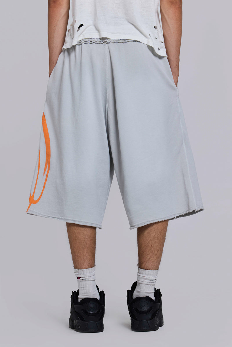 Grey Airbrush Divine Monster Jogger Shorts