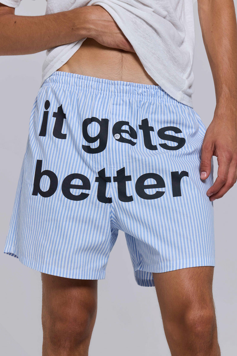 It Gets Better Pinstripe Boxer
