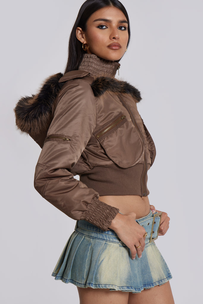 Ludlow Denim Mini Skirt