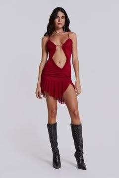 Scarlett Red Mini Fatale Dress - UK 10 / Red