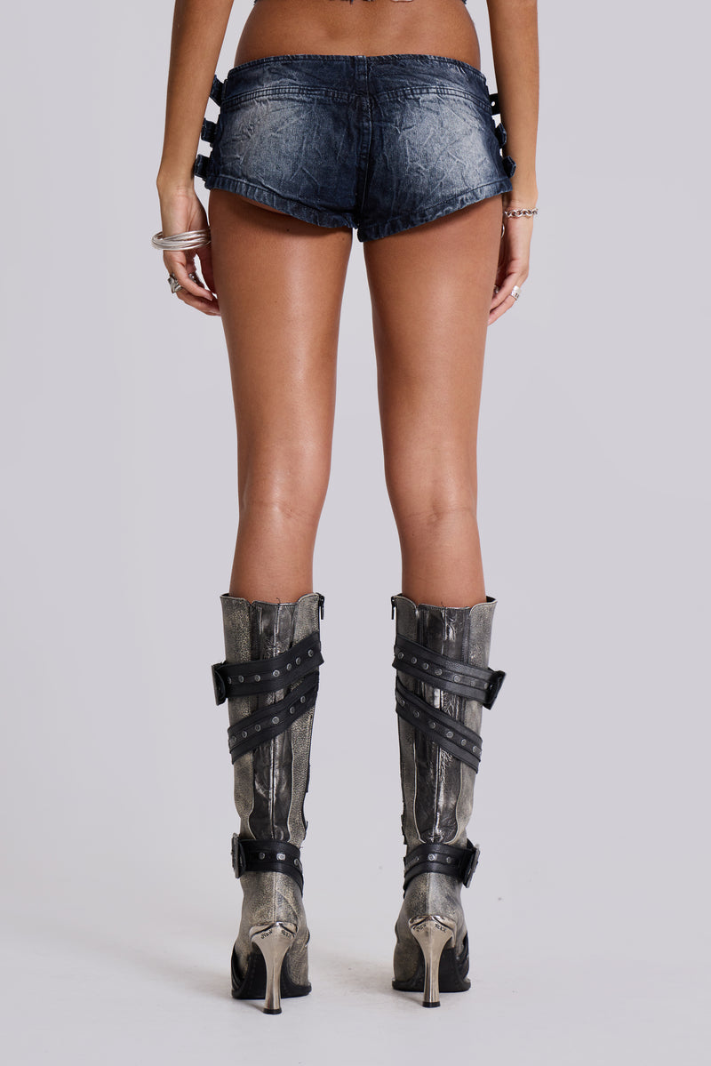 Dark Wash Toxic Denim Hot Pants