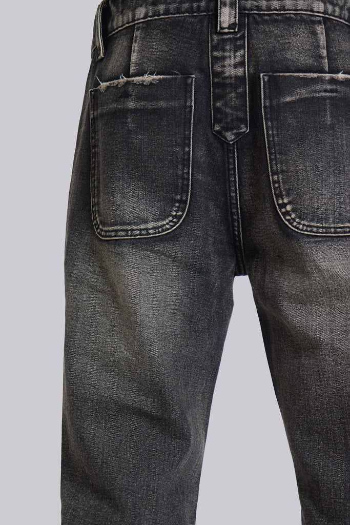 Washed Black Blaze Flared Jeans