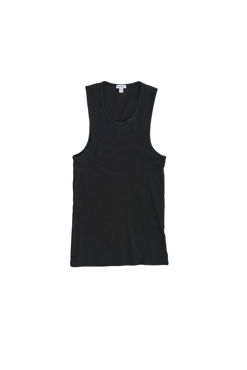 Black Rib Full Length Vest